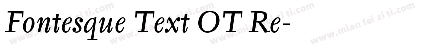 Fontesque Text OT Re字体转换
